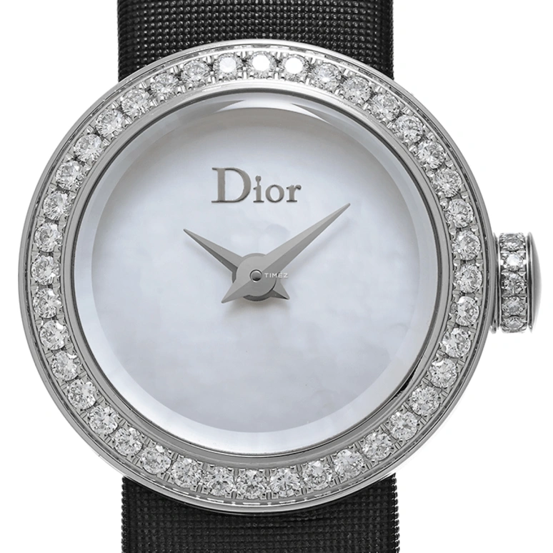 Dior,La mini D de Dior 19mm,19mm,Stainless Steel,White,Quartz,Sapphire,Crystal Glass,Round,CD040110A001