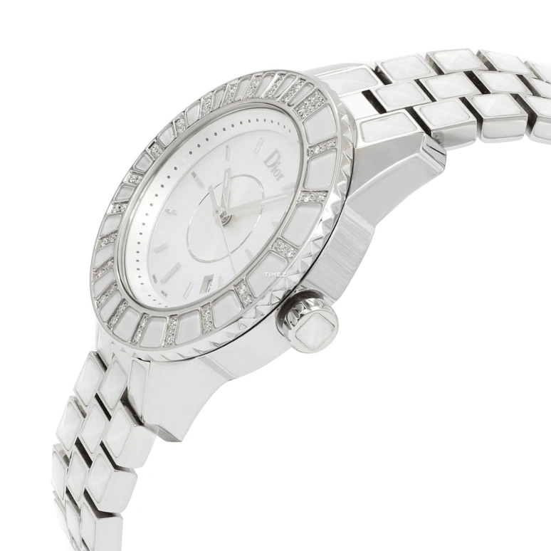 Dior,Other 33mm,33mm,Stainless Steel,White,Quartz,Day,Sapphire,Crystal Glass,CD113112M003