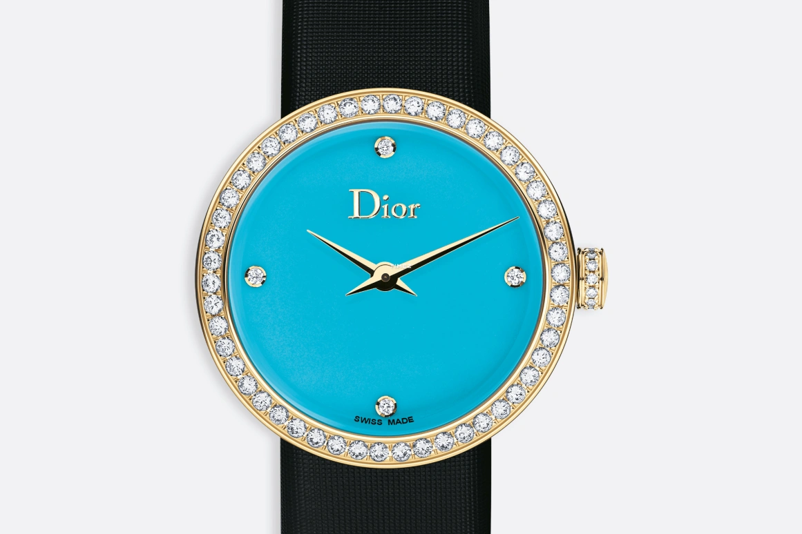 Dior,La D de Dior 25mm,25mm,Yellow Gold,Blue,Quartz,Sapphire,Round,CD047150A003 0000