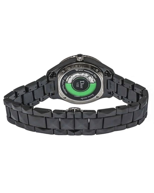 Dior,Other 33mm,33mm,Ceramic,Black,Automatic,Date,Sapphire,Crystal Glass,CD1235F1C001