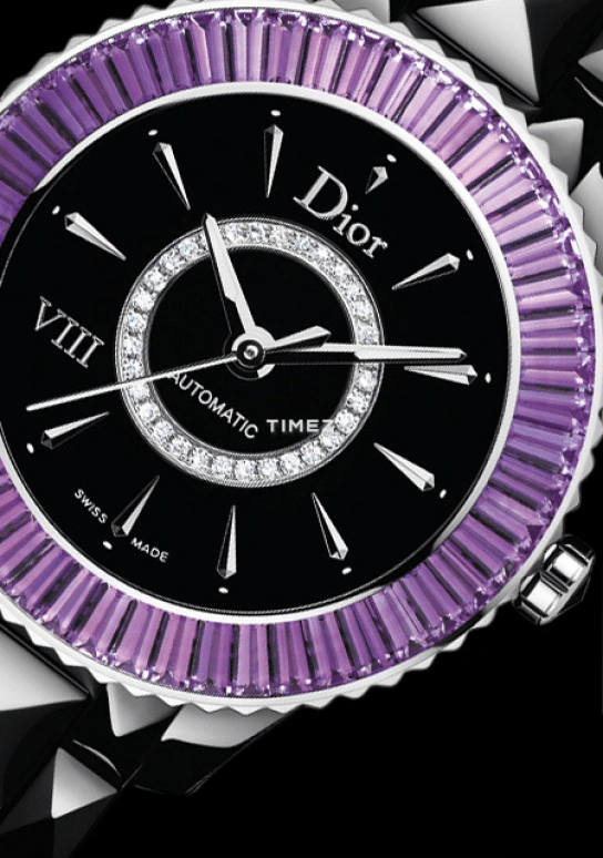 Dior,Other 33mm,33mm,White Gold,Ceramic,Black,Automatic,Sapphire,Crystal Glass,Round,CD1235F5C001 0000
