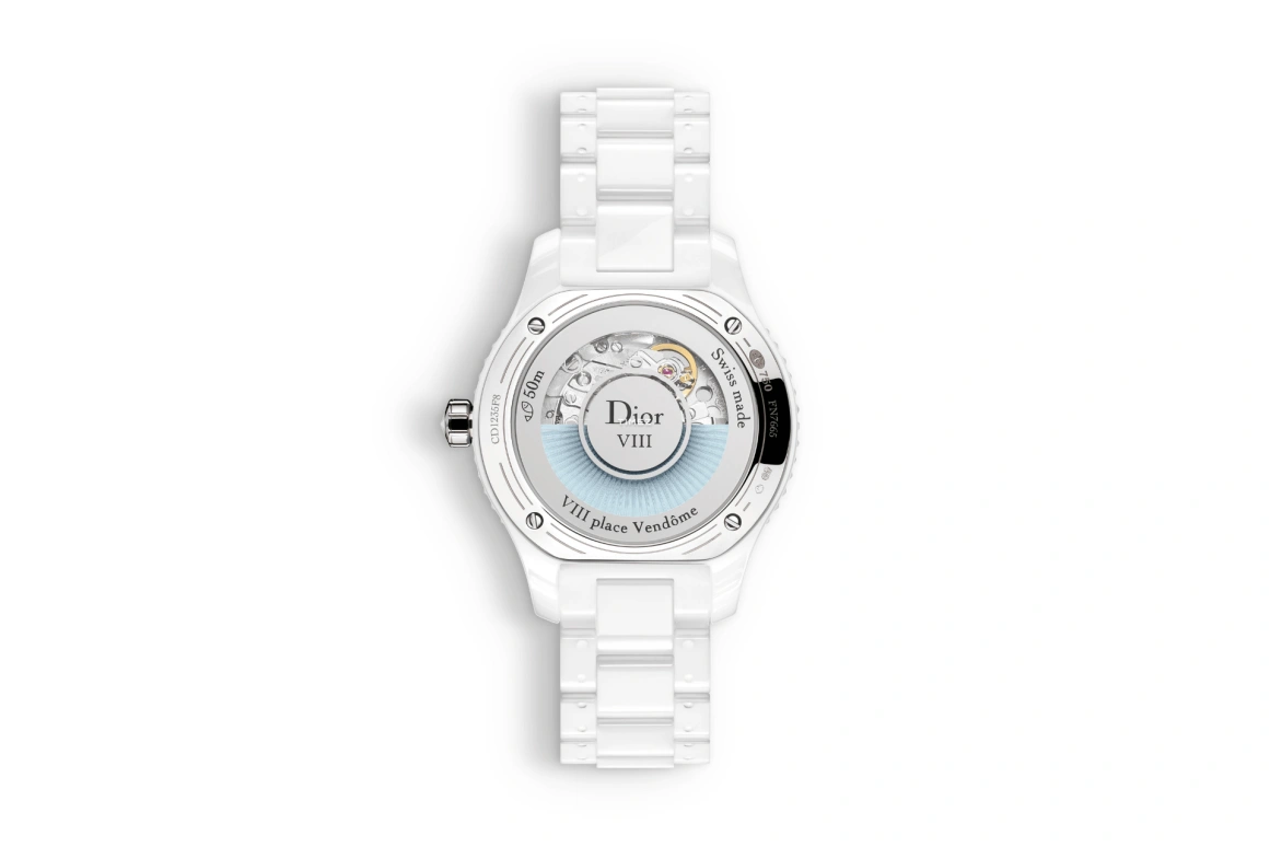Dior,Other 33mm,33mm,White Gold,Ceramic,White,Automatic,Sapphire,Round,CD1235F8C001 0000