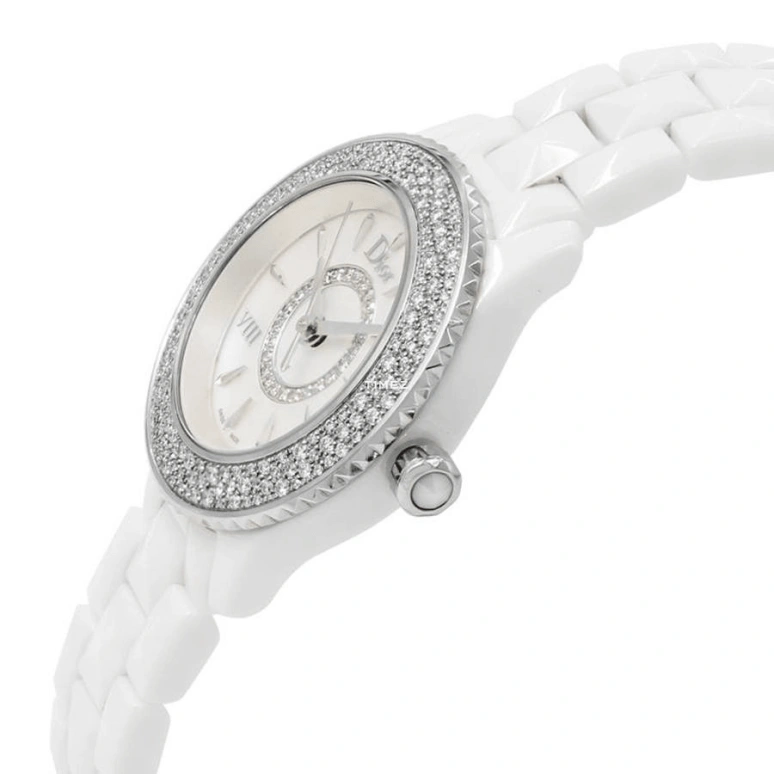 Dior,Other 33mm,33mm,Stainless Steel,White,Automatic,Sapphire,Crystal Glass,Round,CD1221E4C001