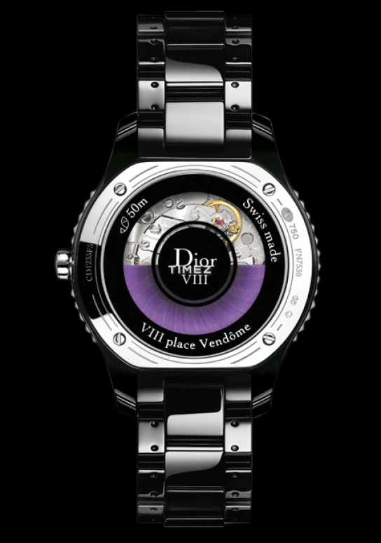 Dior,Other 33mm,33mm,White Gold,Ceramic,Black,Automatic,Sapphire,Crystal Glass,Round,CD1235F5C001 0000