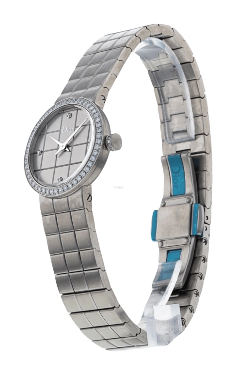 Dior,La D de Dior 25mm,25mm,Stainless Steel,Silver,Grey,Quartz,Sapphire,Crystal Glass,Round,CD047110M001 0000