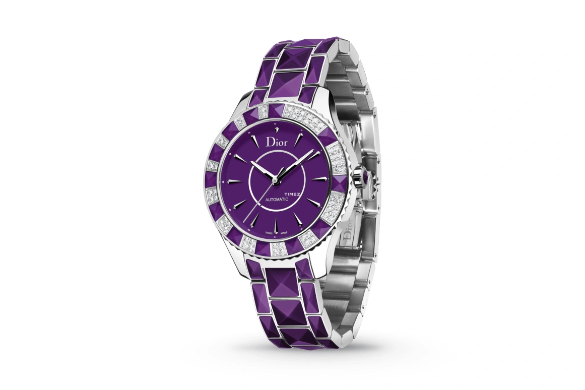 Dior,Other 38mm,38mm,Stainless Steel,Purple,Automatic,Sapphire,Round,CD144515M001 0000