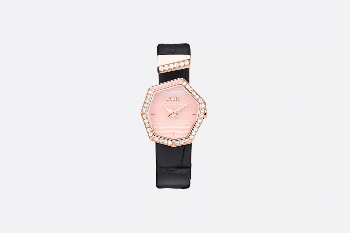 Dior,GEM DIOR 27mm,27mm,Rose Gold,Pink,Quartz,Sapphire,Crystal Glass,Other,CD18117X1177
