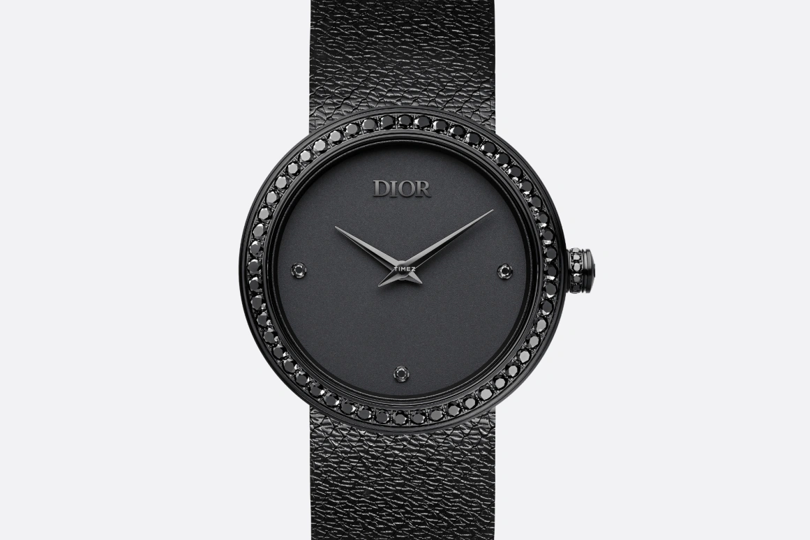 Dior,La D de Dior 34mm,34mm,Stainless Steel,Black,Quartz,Sapphire,Crystal Glass,Round,CD04311X1207