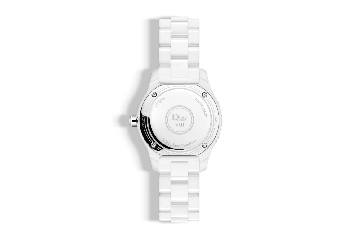 Dior,Other 28mm,28mm,Stainless Steel,Ceramic,White,Quartz,Sapphire,Round,CD1221E2C002 0000