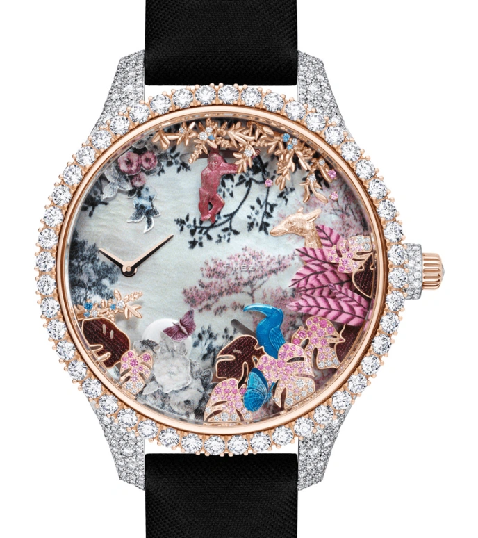 Dior,Dior Grand Soir 38mm,38mm,White Gold,Multi-Color,Quartz,Sapphire,Crystal Glass,Round,CD1331KX1277