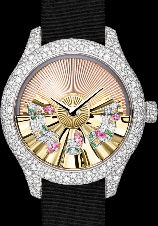 Dior,High Timepieces 36mm,36mm,White Gold,Pink,Automatic,Sapphire,Crystal Glass,Round,CD153B6X1166