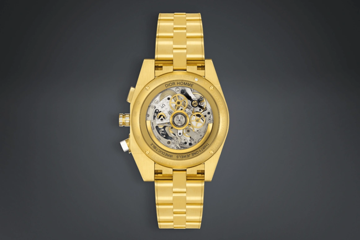 Dior,Other 38mm,38mm,Yellow Gold,Gold,Automatic,Chronograph,Day,CD084850M001