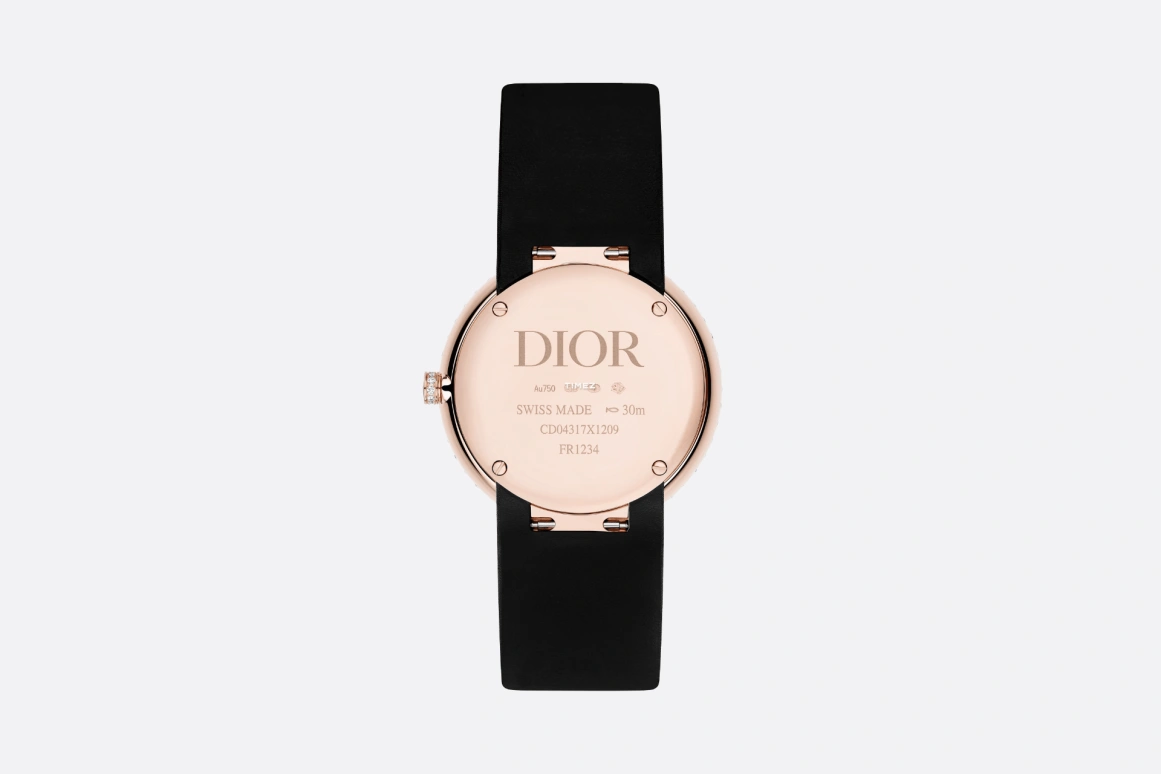 Dior,La D de Dior 38mm,38mm,Rose Gold,Black,Quartz,Sapphire,Crystal Glass,Round,CD04317X1209