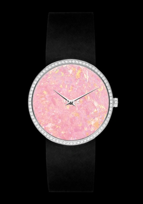 Dior,La D de Dior 38mm,38mm,White Gold,Pink,Handwound,Sapphire,Crystal Glass,Round,CD043961A001