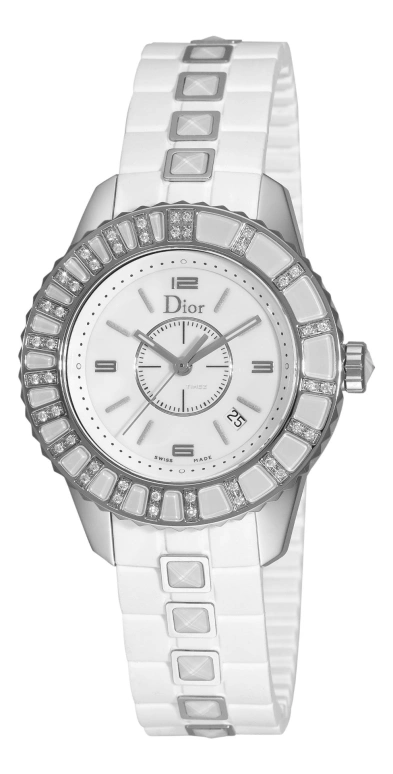 Dior,Other 33mm,33mm,Stainless Steel,White,Quartz,Day,Sapphire,Crystal Glass,CD113112R001