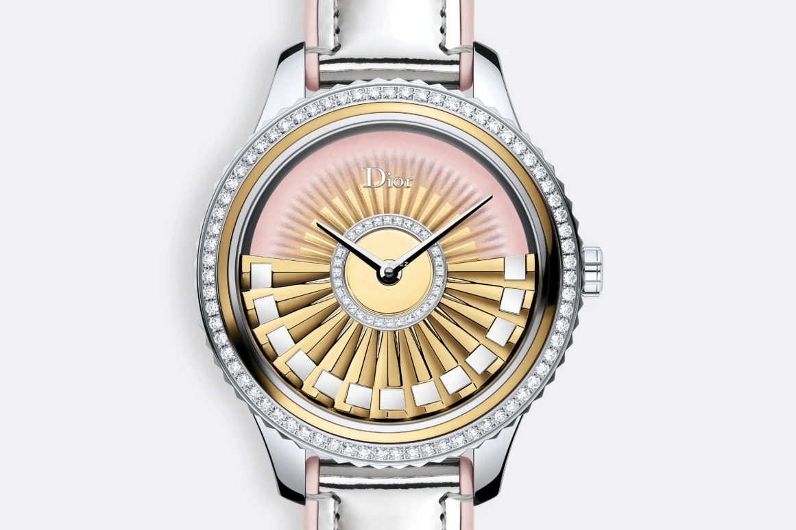 Dior,Dior Grand Bal 36mm,36mm,Stainless Steel,Gradient,Pink Red,Gold,Automatic,Sapphire,Round,CD153B20A001 0000