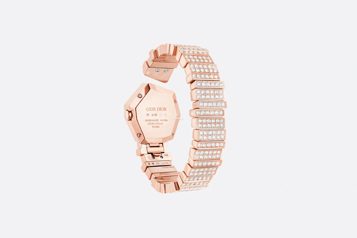 Dior,GEM DIOR 27x25mm,27x25mm,Rose Gold,Quartz,Sapphire,Crystal Glass,Other,CD18117X1112