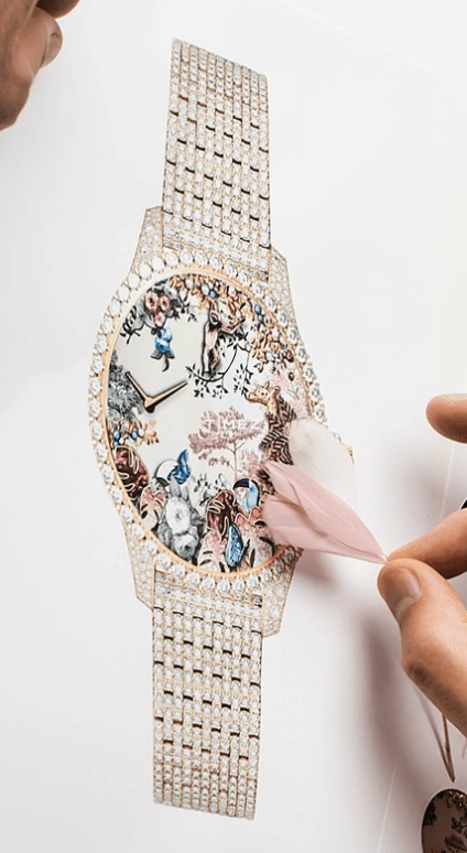 Dior,Dior Grand Soir 38mm,38mm,Rose Gold,Multi-Color,Quartz,Sapphire,Crystal Glass,Round,CD1331KX1280
