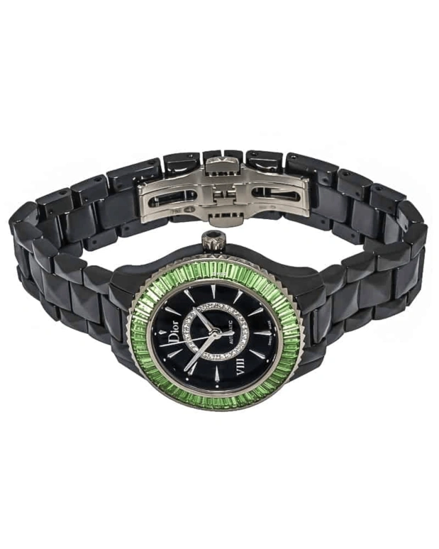 Dior,Other 33mm,33mm,Ceramic,Black,Automatic,Date,Sapphire,Crystal Glass,CD1235F1C001