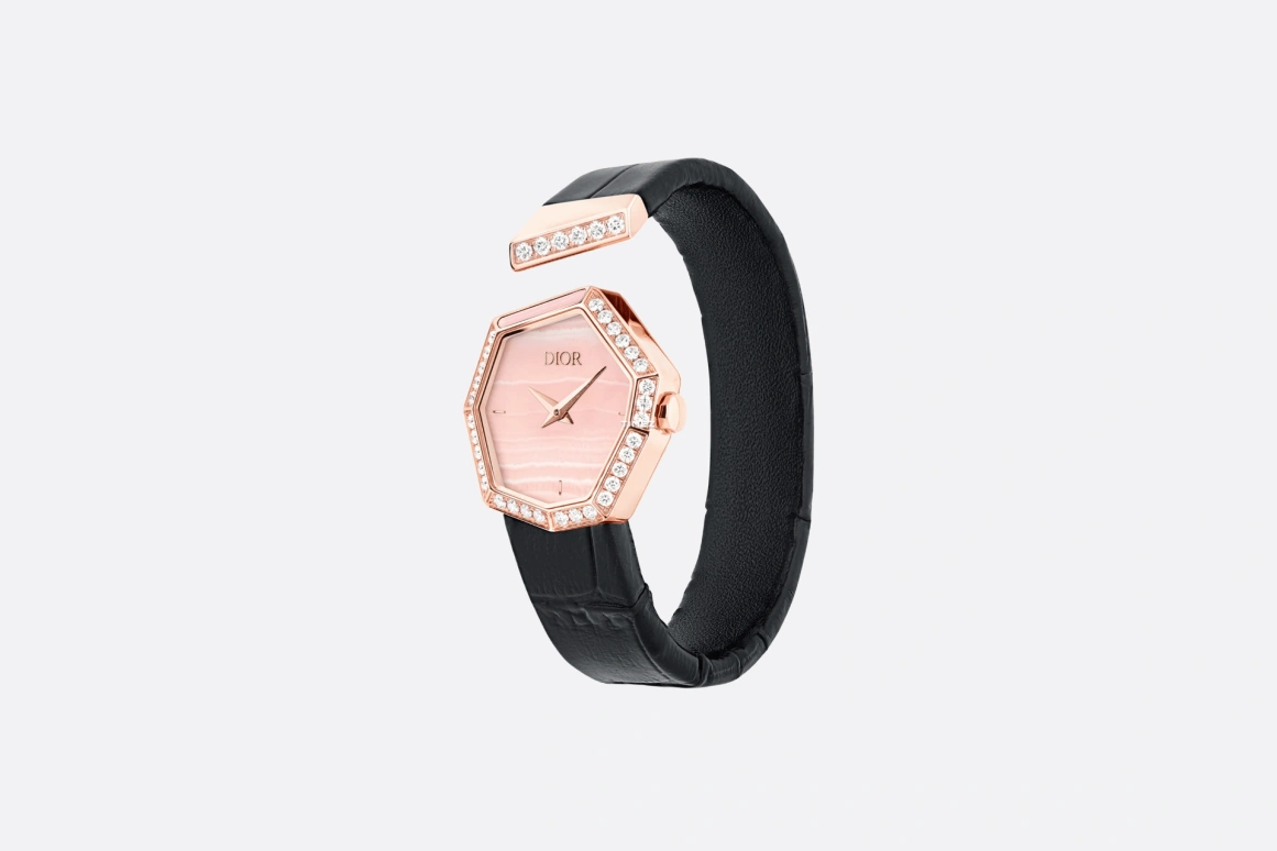 Dior,GEM DIOR 27mm,27mm,Rose Gold,Pink,Quartz,Sapphire,Crystal Glass,Other,CD18117X1177
