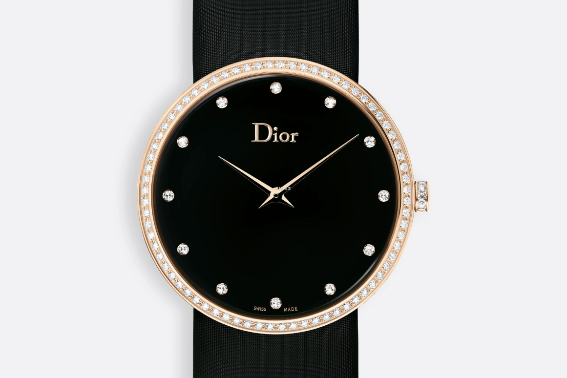 Dior,La D de Dior 38mm,38mm,Rose Gold,Black,Quartz,Sapphire,Round,CD043171A002 0000