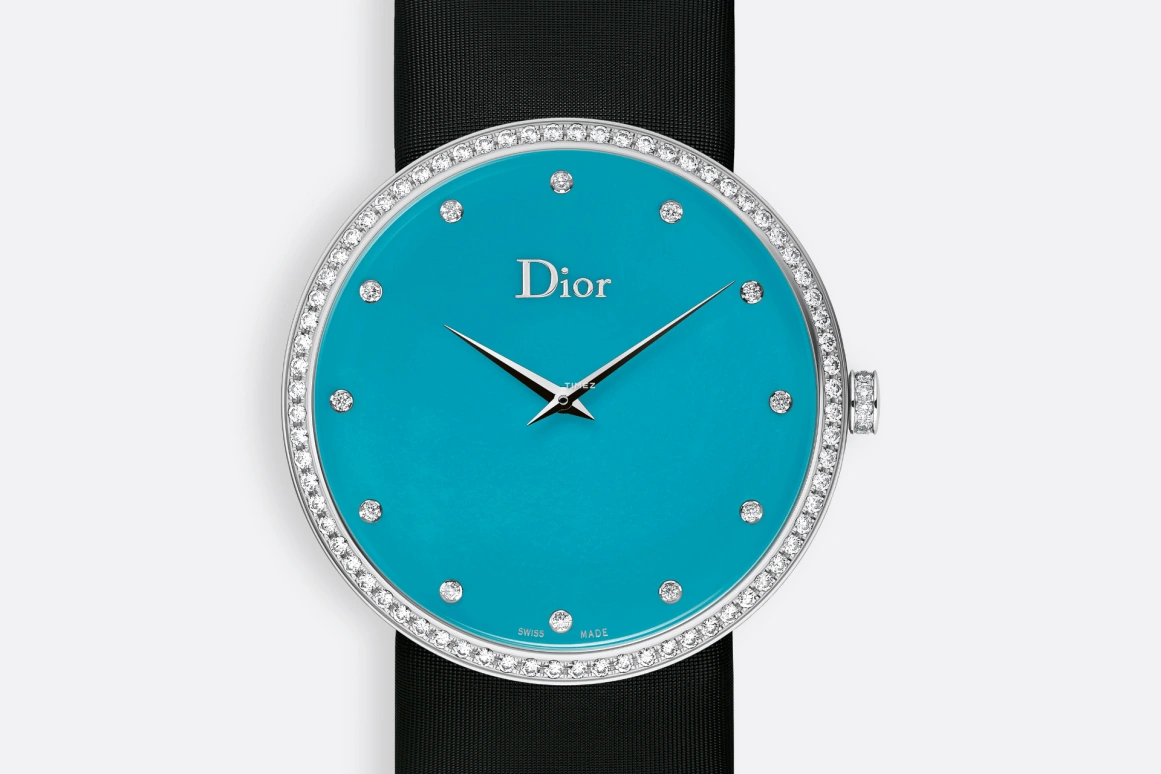Dior,La D de Dior 38mm,38mm,White Gold,Blue,Quartz,Sapphire,Crystal Glass,Round,CD043161A001 0000