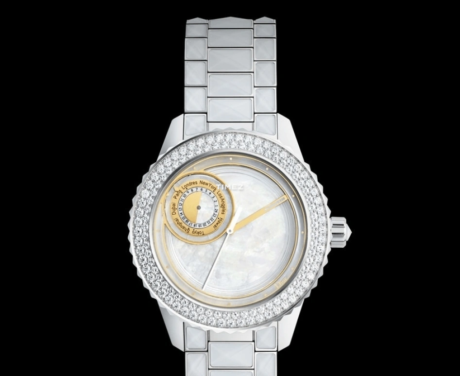 Dior,Other 38mm,38mm,Stainless Steel,White,Automatic,Dule Time,Day / Night Indication,CD114710M001