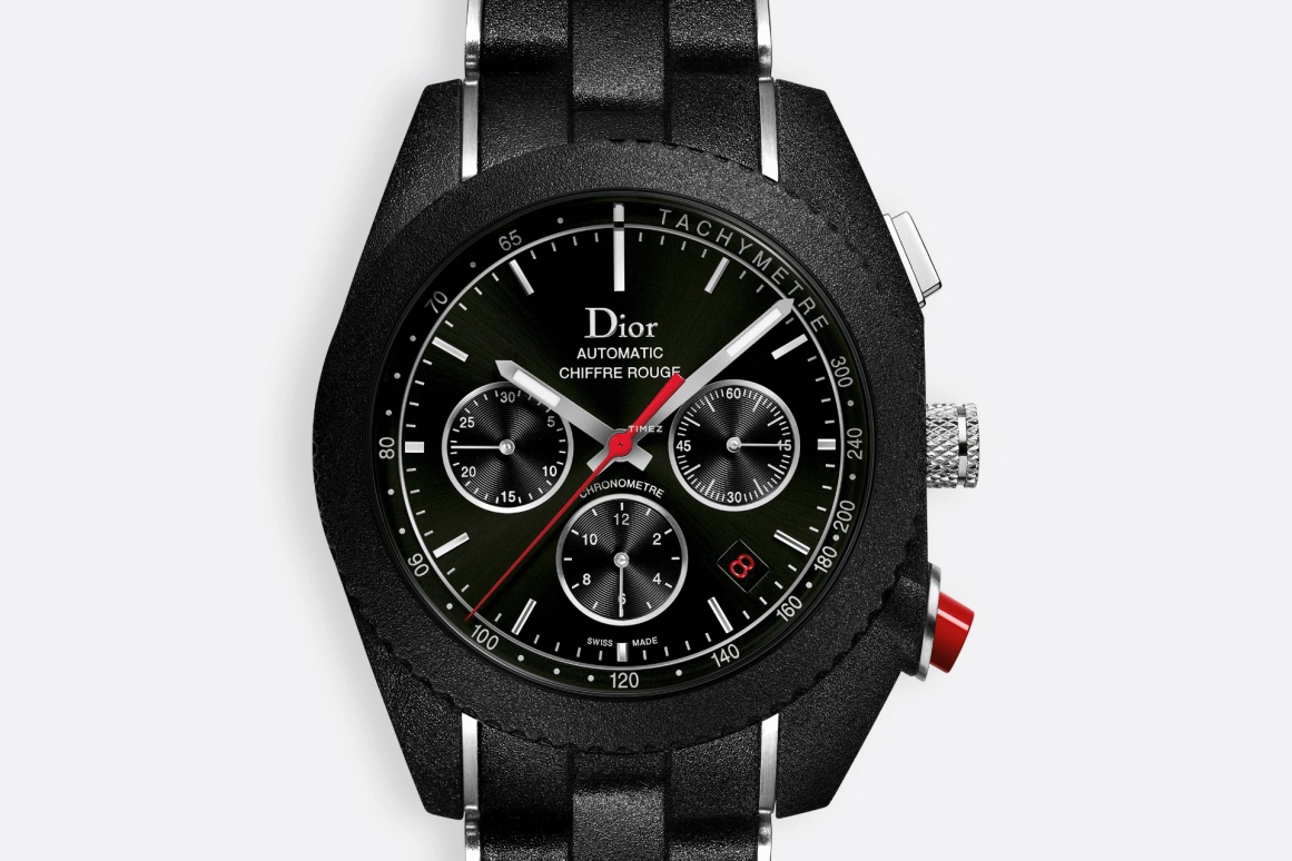 Dior,Other 41mm,41mm,Stainless Steel,Rubber,Black,Automatic,Chronograph,Day,CD084841R001 0000