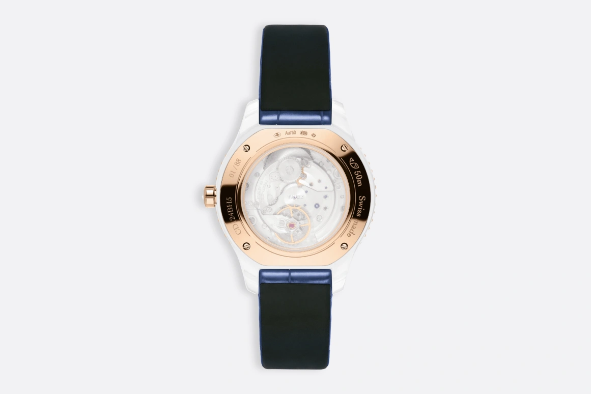 Dior,Dior Grand Bal 38mm,38mm,Rose Gold,Ceramic,White,Blue,Automatic,Sapphire,Round,CD124BH5A001 0000