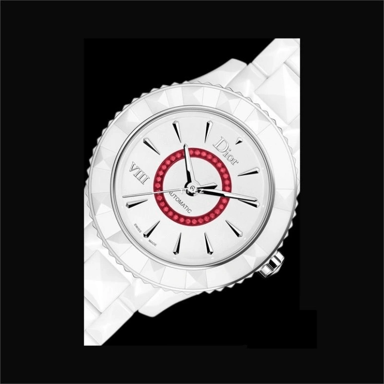 Dior,Other 38mm,38mm,Stainless Steel,Ceramic,White,Automatic,Sapphire,Crystal Glass,Round,CD1245E8C001 0000