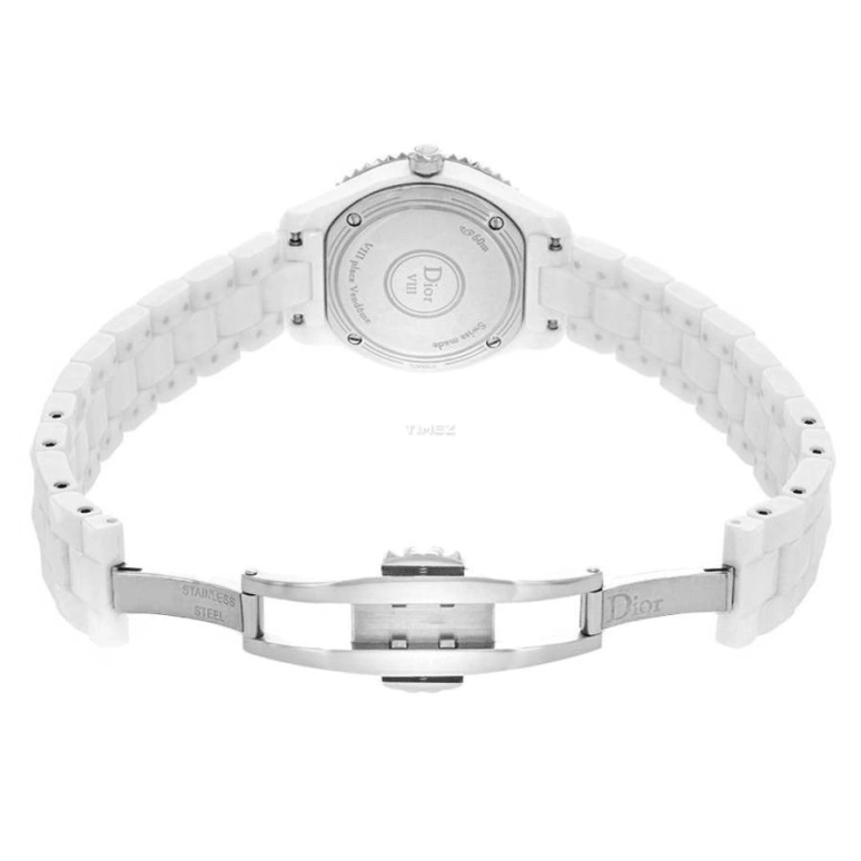 Dior,Other 33mm,33mm,Stainless Steel,White,Automatic,Sapphire,Crystal Glass,Round,CD1221E4C001