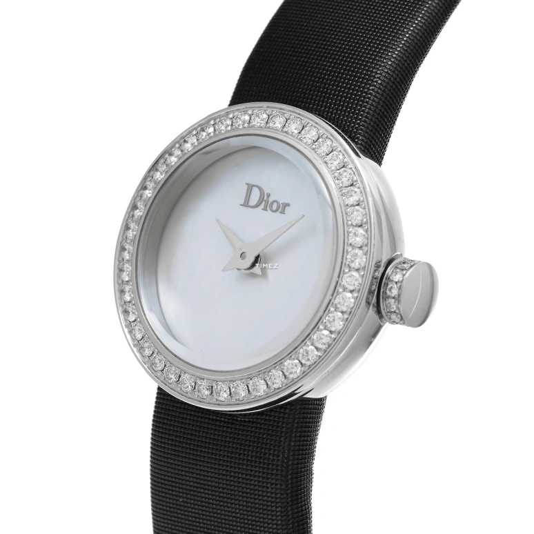 Dior,La mini D de Dior 19mm,19mm,Stainless Steel,White,Quartz,Sapphire,Crystal Glass,Round,CD040110A001