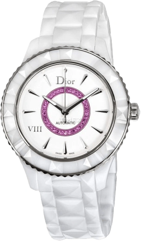 Dior,Other 38mm,38mm,Stainless Steel,Ceramic,White,Automatic,Sapphire,Crystal Glass,Round,CD1245EFC001 0000