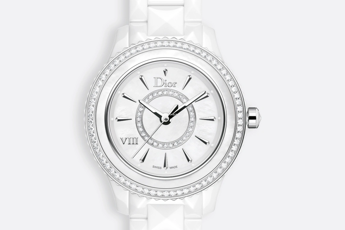 Dior,Other 33mm,33mm,Stainless Steel,Ceramic,White,Quartz,Sapphire,Round,CD1231E4C001 0000