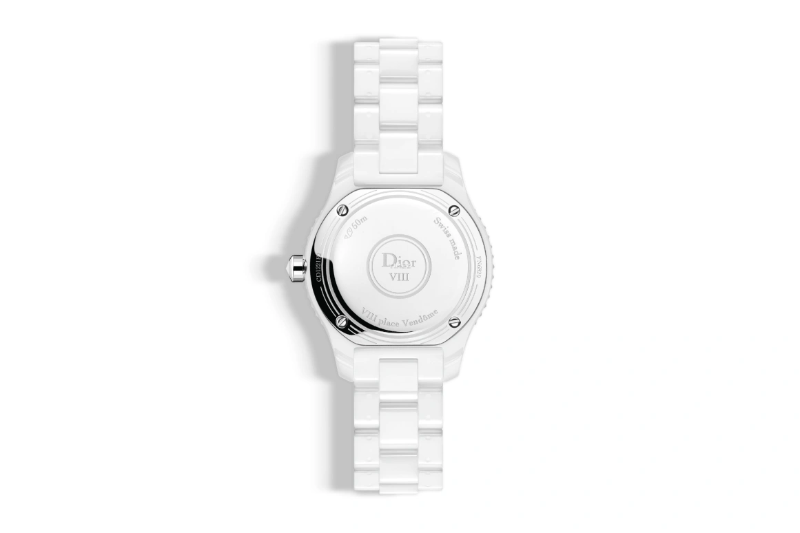 Dior,Other 28mm,28mm,Stainless Steel,Ceramic,Silver White,Quartz,Sapphire,Crystal Glass,Round,CD1221E6C001 0000