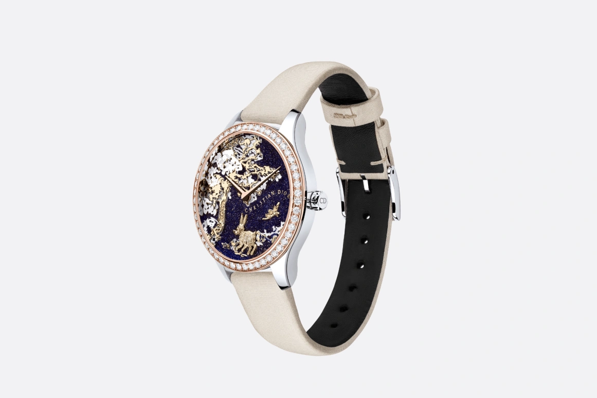 Dior,Dior Grand Soir 36mm,36mm,Stainless Steel,Blue,Black,Automatic,Sapphire,Crystal Glass,Round,CD13352X1227