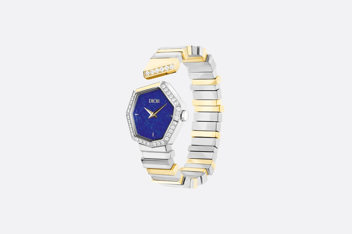 Dior,GEM DIOR 27x25mm,27x25mm,Stainless Steel,Blue,Quartz,Sapphire,Crystal Glass,Other,CD18112X1001