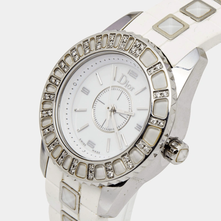 Dior,Other 28mm,28mm,Stainless Steel,White,Quartz,Sapphire,Crystal Glass,Round,CD112113R001