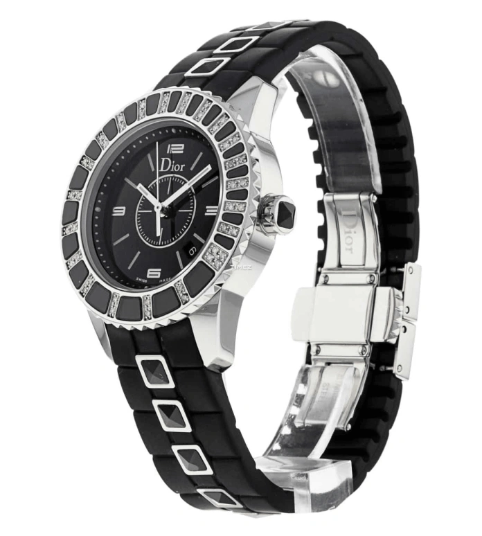 Dior,Other 33mm,33mm,Stainless Steel,Black,Quartz,Day,Sapphire,Crystal Glass,CD113115R001