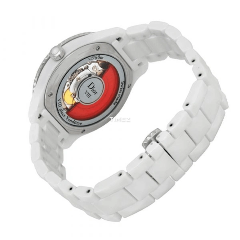 Dior,Other 38mm,38mm,Stainless Steel,Ceramic,White,Automatic,Sapphire,Crystal Glass,Round,CD1245E8C001 0000