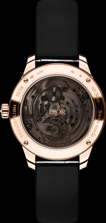 Dior,High Timepieces 36mm,36mm,Rose Gold,Black,Handwound,Sapphire,Crystal Glass,Round,CD153B7X1004