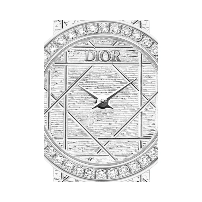 Dior,La D de Dior 19mm,19mm,Stainless Steel,Silver White,Quartz,Sapphire,Crystal Glass,Round,CD04011X1247