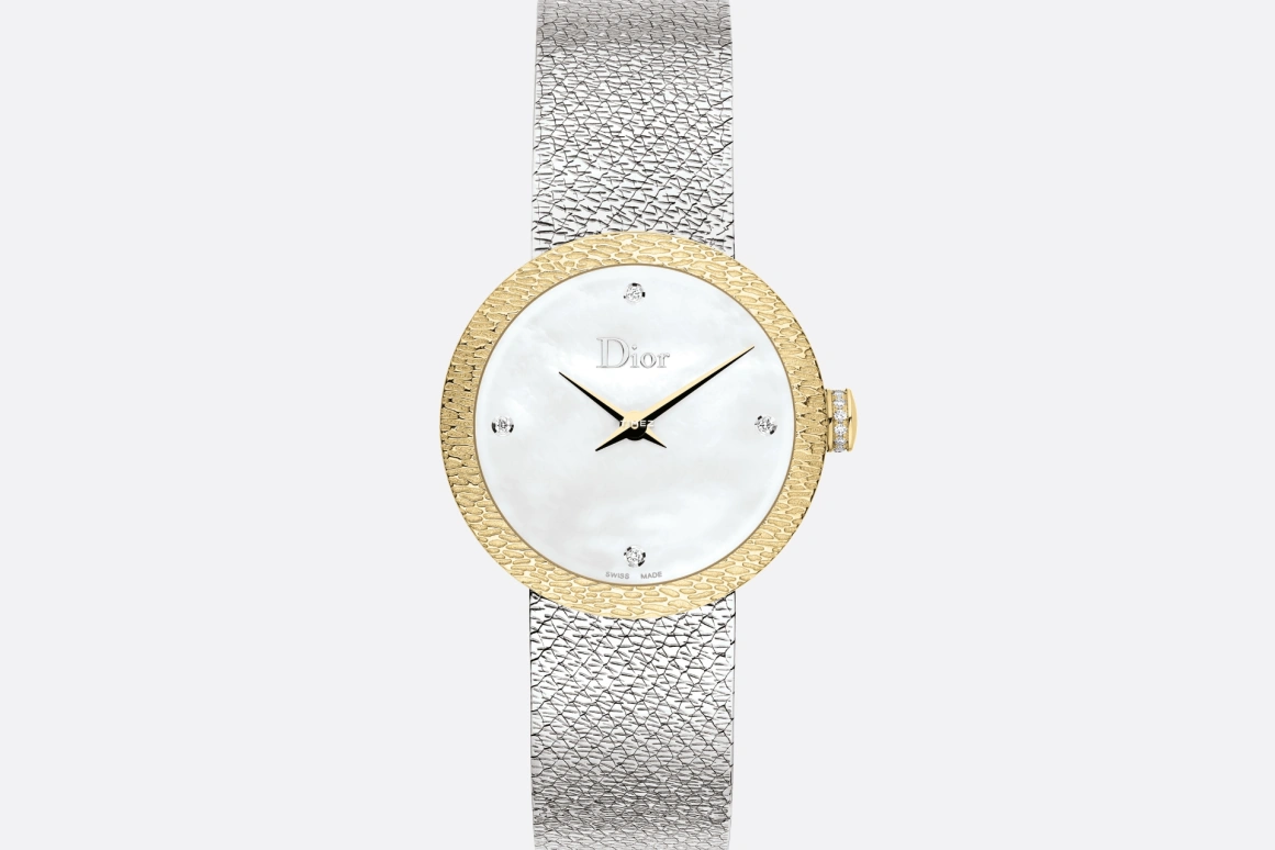 Dior,Dior Grand Bal 25mm,25mm,Stainless Steel,Yellow Gold,White,Automatic,Sapphire,Crystal Glass,Round,CD047123M001