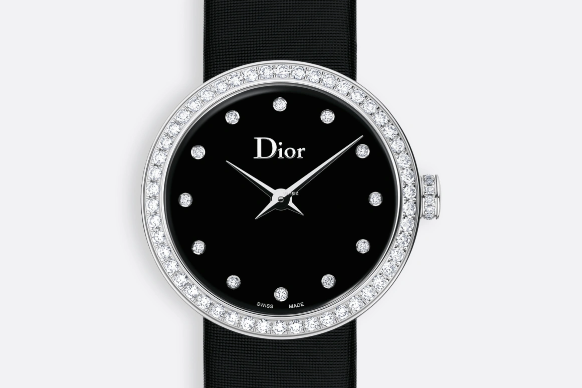Dior,La D de Dior 25mm,25mm,Stainless Steel,Black,Quartz,Sapphire,Round,CD047111A004 0000