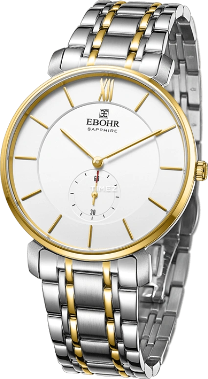 Ebohr,Master 40mm,40mm,Stainless Steel,White,Quartz,Sapphire,Crystal Glass,Round,19045019