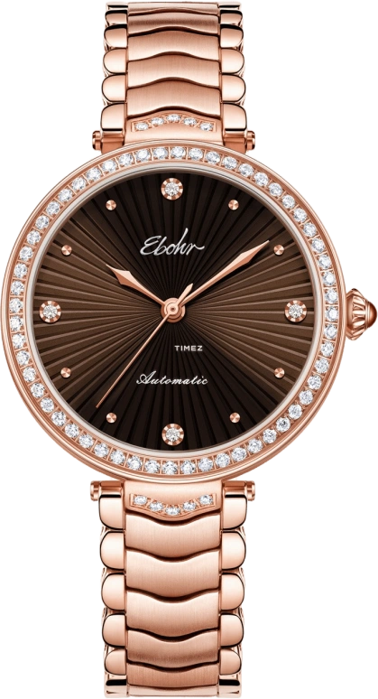 Ebohr,Kana 32.50mm,32.50mm,Stainless Steel,Coffee,Automatic,Sapphire,Crystal Glass,Round,21073028