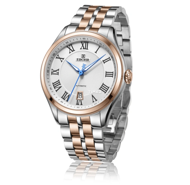 Ebohr,Other 42mm,42mm,Stainless Steel,Silver,Automatic,Day,Sapphire,Glass,70150216