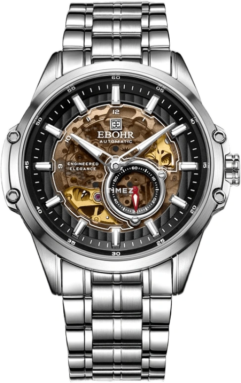 Ebohr,Explorer 42.50mm,42.50mm,Stainless Steel,Black,Automatic,Sapphire,Crystal Glass,Round,18061216