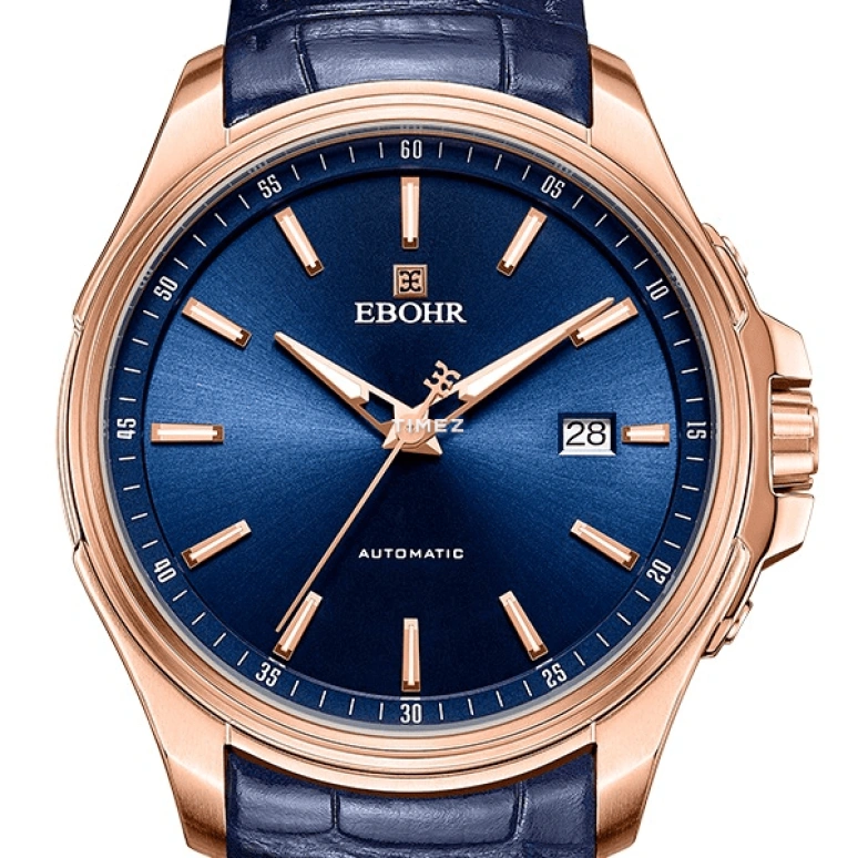 Ebohr,Explorer 43mm,43mm,Stainless Steel,Blue,Automatic,Day,Sapphire,Crystal Glass,19113338