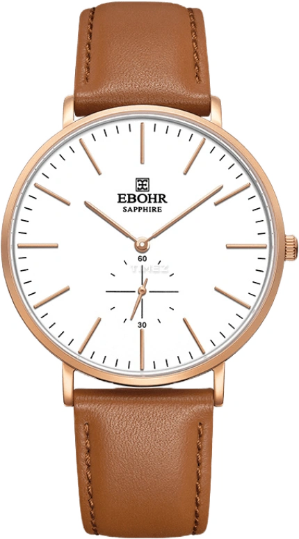 Ebohr,Master ,Stainless Steel,White,Sapphire,Crystal Glass,Round,Rose Gold,V5077,V5077-0533M